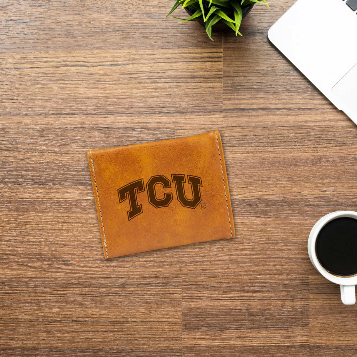 NCAA TCU Horned Frogs Laser Engraved Tri-Fold Wallet Fan Gear NCAA TCU Horned Frogs
