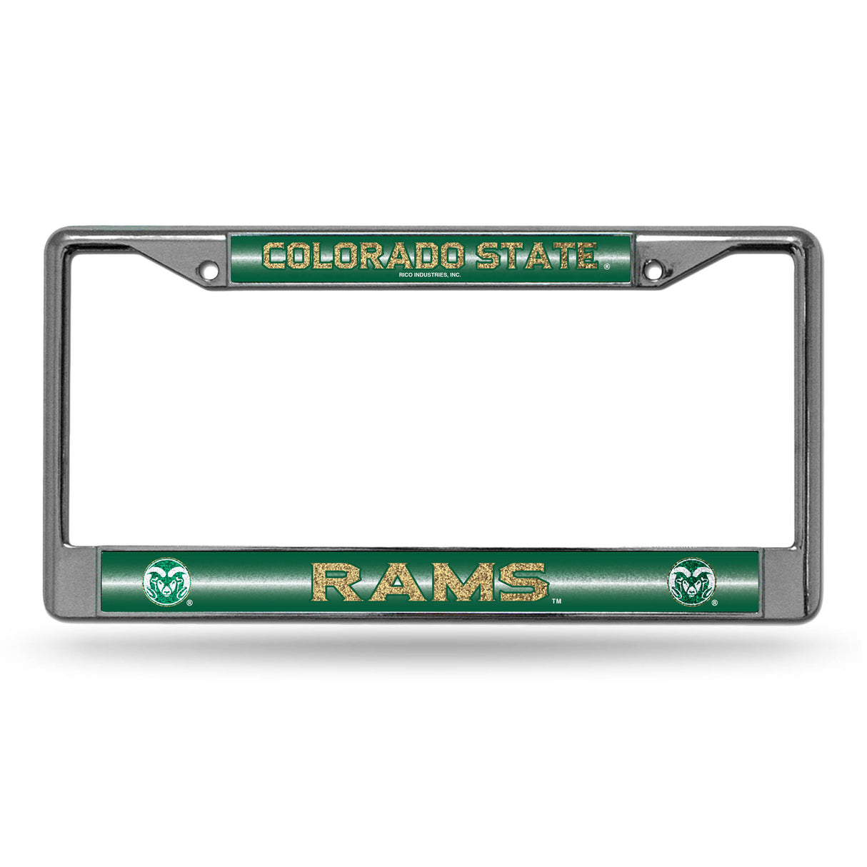 NCAA Colorado State Rams Chrome Glitter License Plate Frame Fan Gear NCAA Colorado State Rams