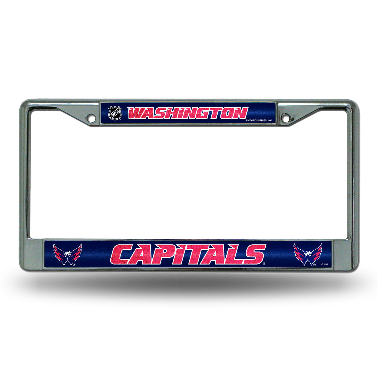 NHL Washington Capitals Chrome Glitter License Plate Frame Fan Gear NHL Washington Capitals