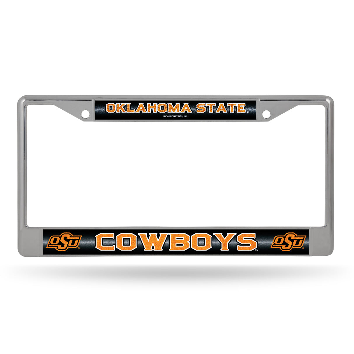 NCAA Oklahoma State Cowboys Chrome Glitter License Plate Frame Fan Gear NCAA Oklahoma State Cowboys