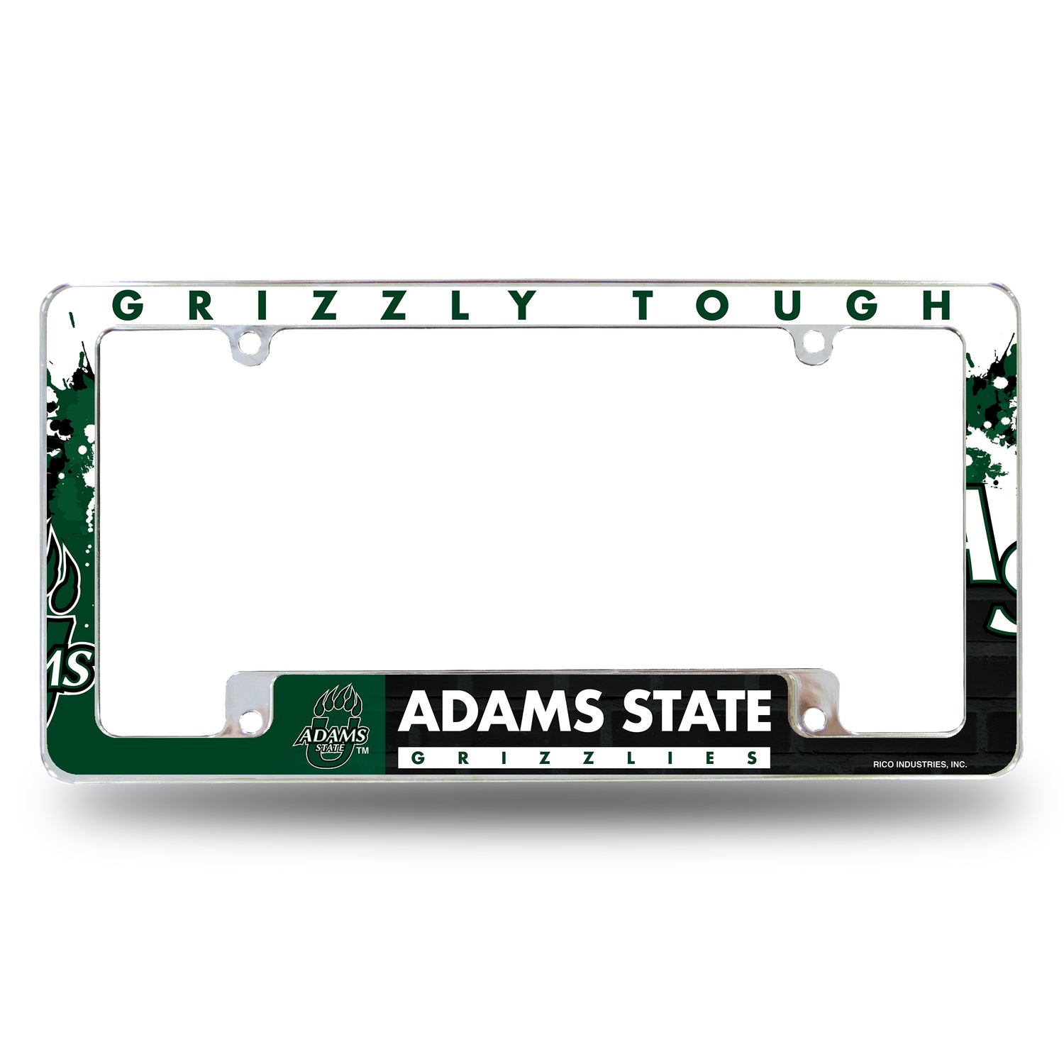 NCAA Adams State Grizzlies All Over Chrome License Plate Frame Fan Gear NCAA Adams State Grizzlies