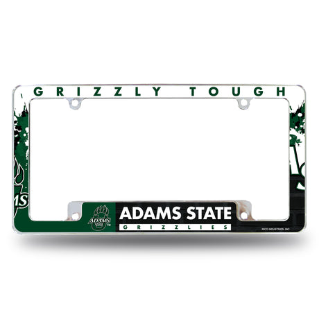 NCAA Adams State Grizzlies All Over Chrome License Plate Frame Fan Gear NCAA Adams State Grizzlies