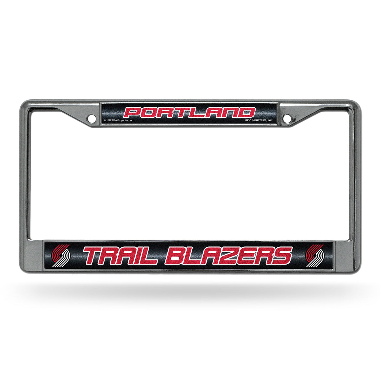 NBA Portland Trail Blazers Chrome Glitter License Plate Frame Fan Gear NBA Portland Trail Blazers