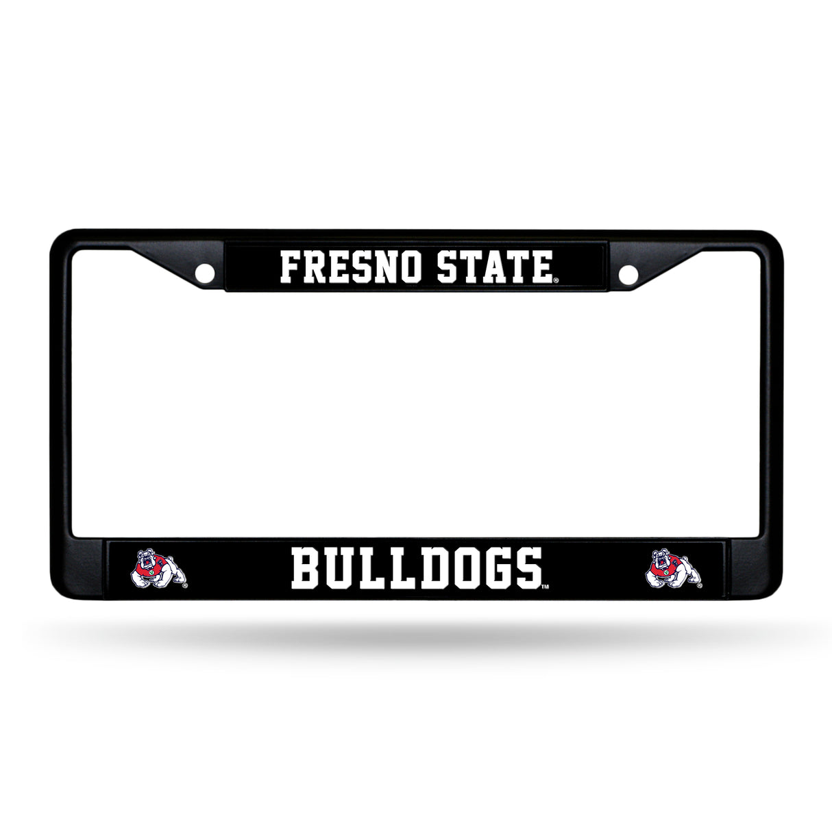 NCAA Fresno State Bulldogs Black Chrome License Plate Frame Fan Gear NCAA Fresno State Bulldogs