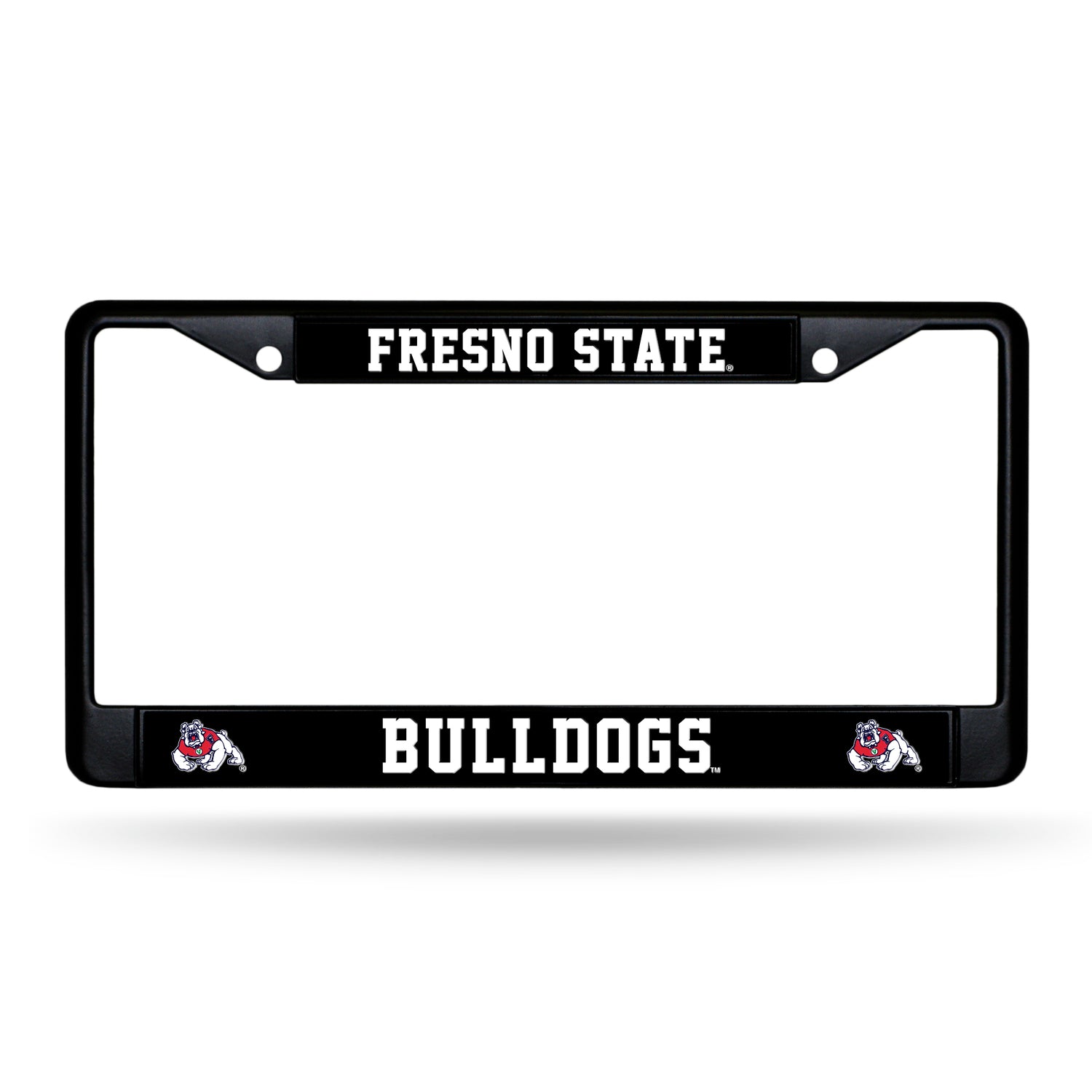 NCAA Fresno State Bulldogs Black Chrome License Plate Frame Fan Gear NCAA Fresno State Bulldogs