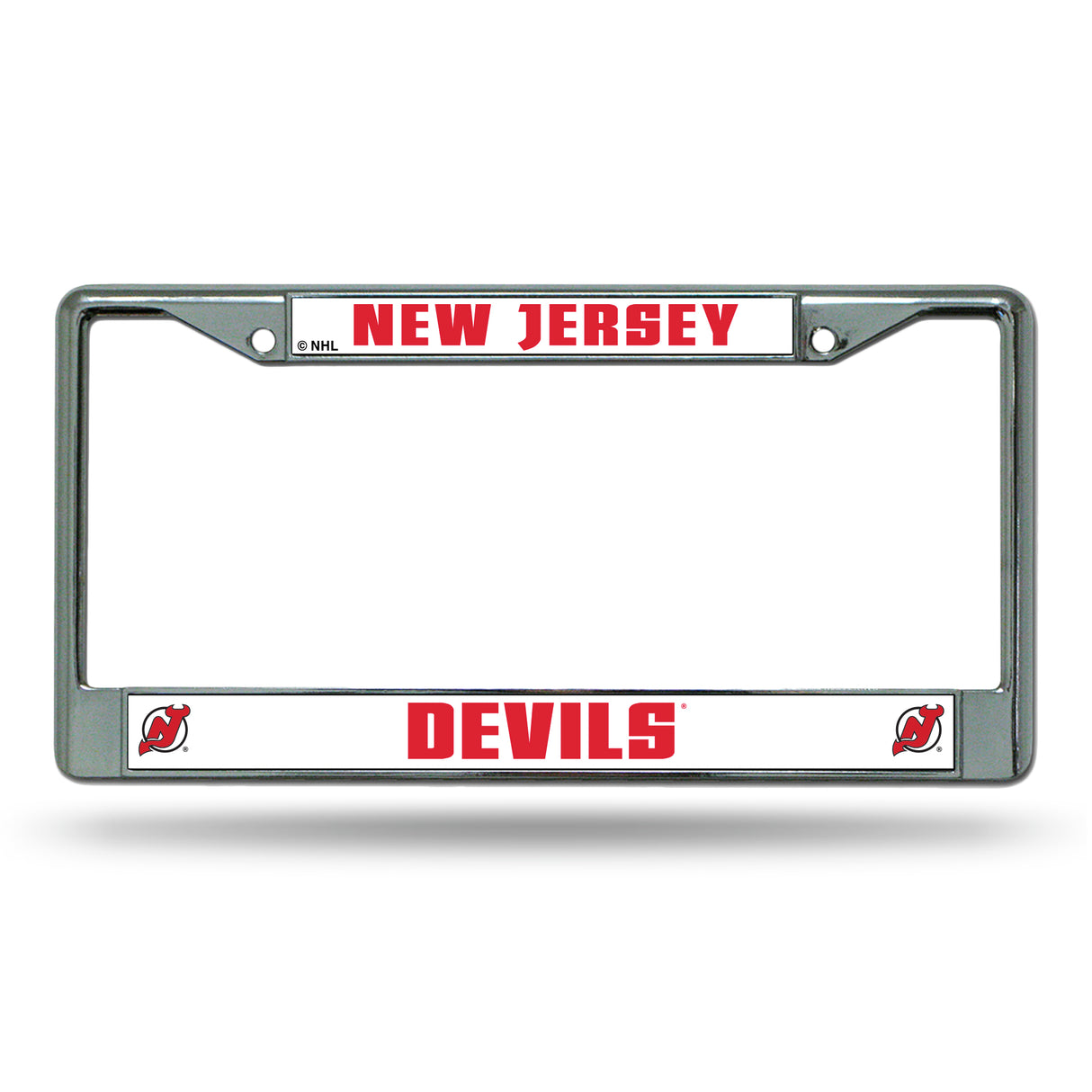 NHL New Jersey Devils License Frame Chrome Fan Gear NHL New Jersey Devils