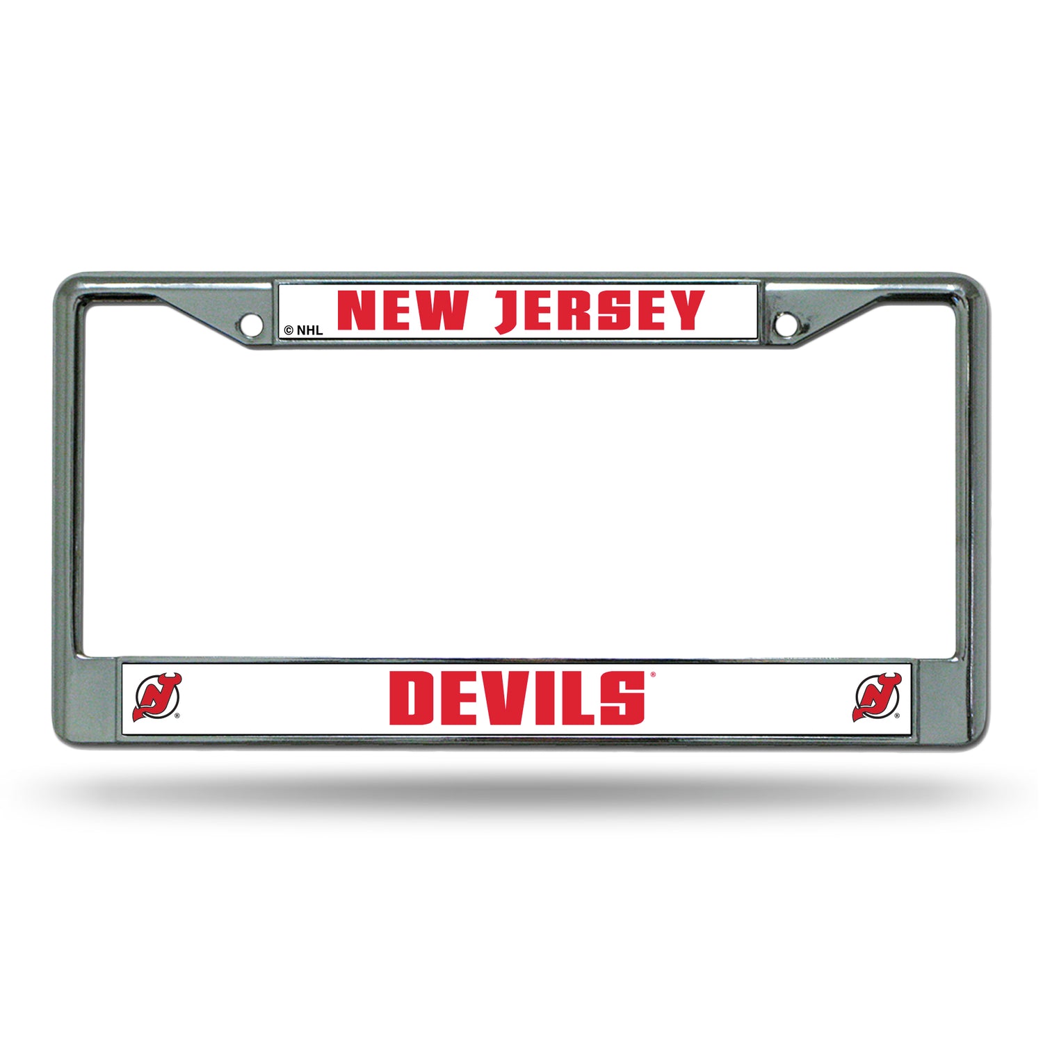NHL New Jersey Devils License Frame Chrome Fan Gear NHL New Jersey Devils