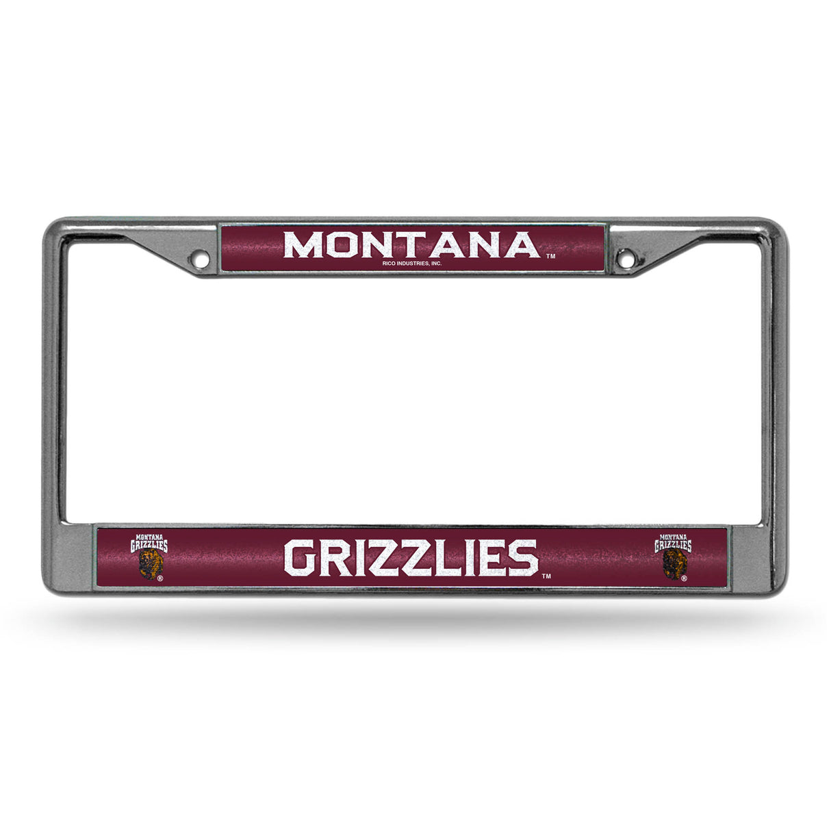 NCAA Montana Grizzlies Chrome Glitter License Plate Frame Fan Gear NCAA Montana Grizzlies