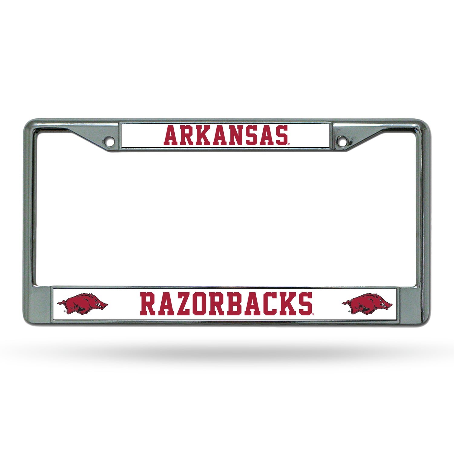 NCAA Arkansas Razorbacks Chrome License Plate Frame Fan Gear NCAA Arkansas Razorbacks