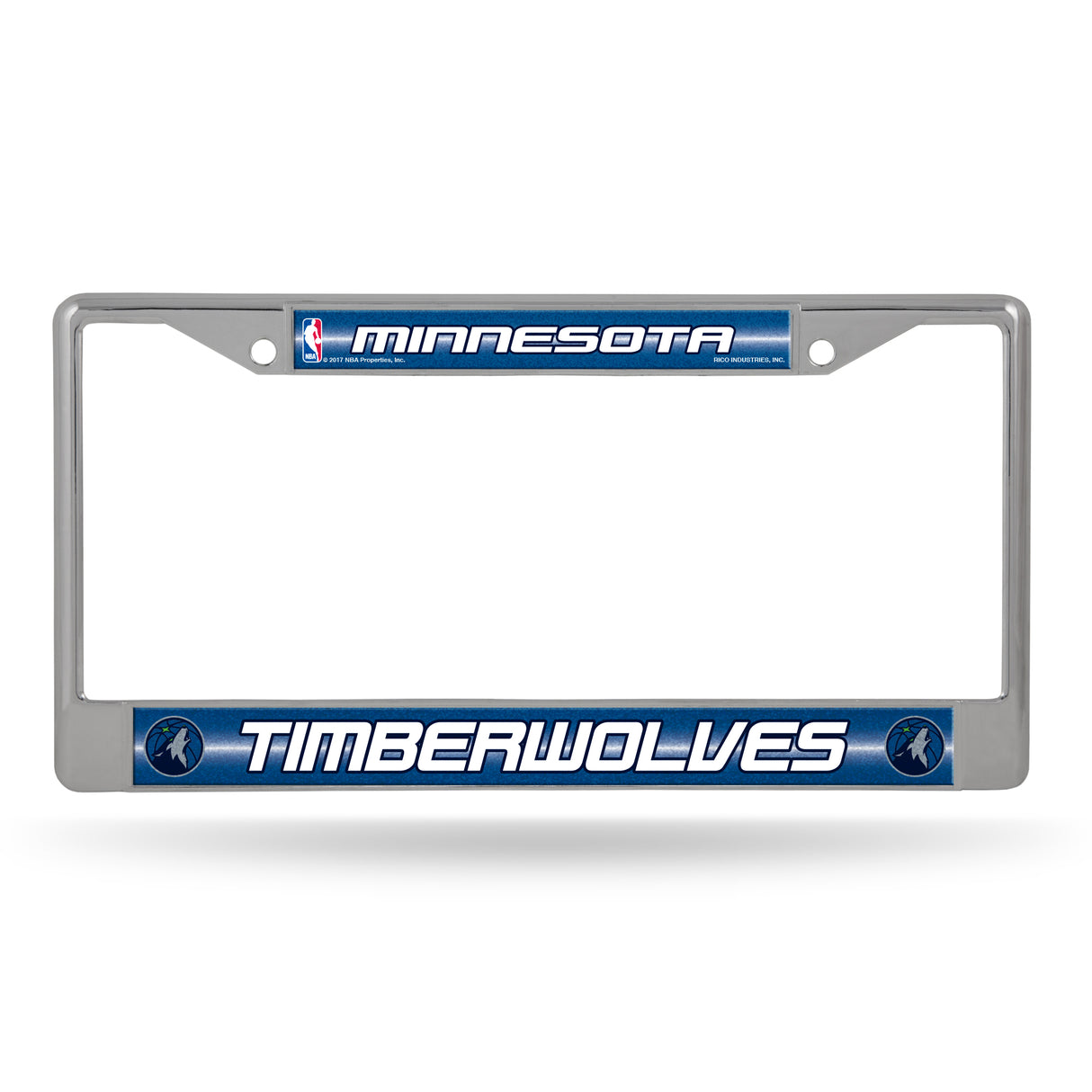 NBA Minnesota Timberwolves Chrome Glitter License Plate Frame Fan Gear NBA Minnesota Timberwolves