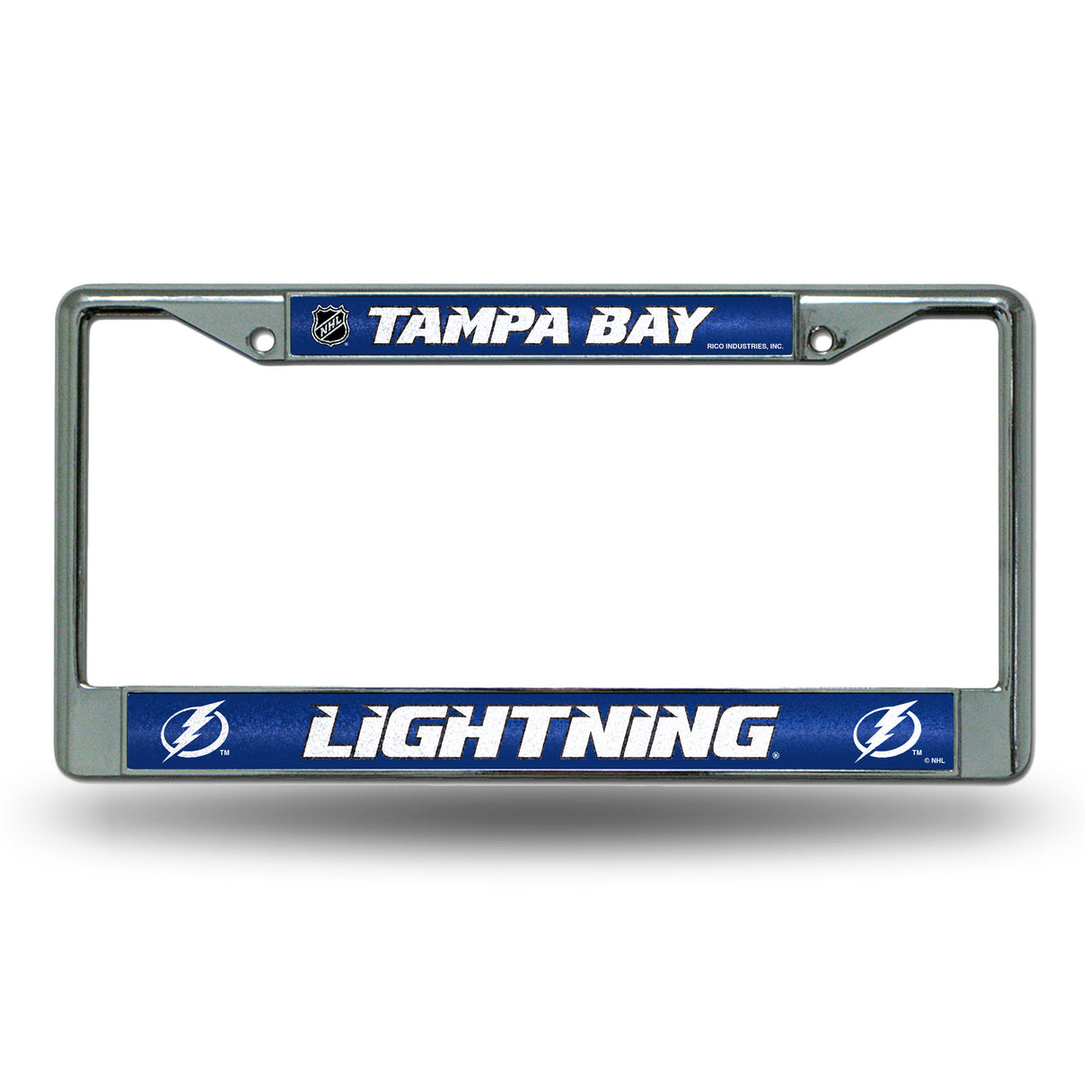NHL Tampa Bay Lightning Chrome Glitter License Plate Frame Fan Gear NHL Tampa Bay Lightning