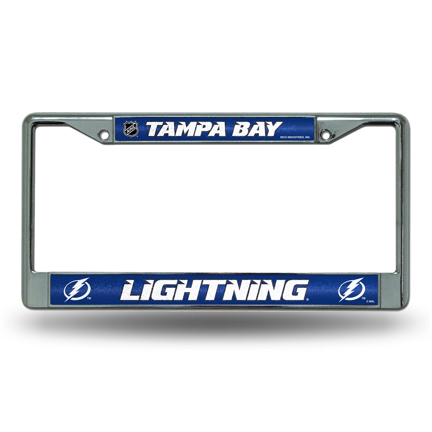 NHL Tampa Bay Lightning Chrome Glitter License Plate Frame Fan Gear NHL Tampa Bay Lightning