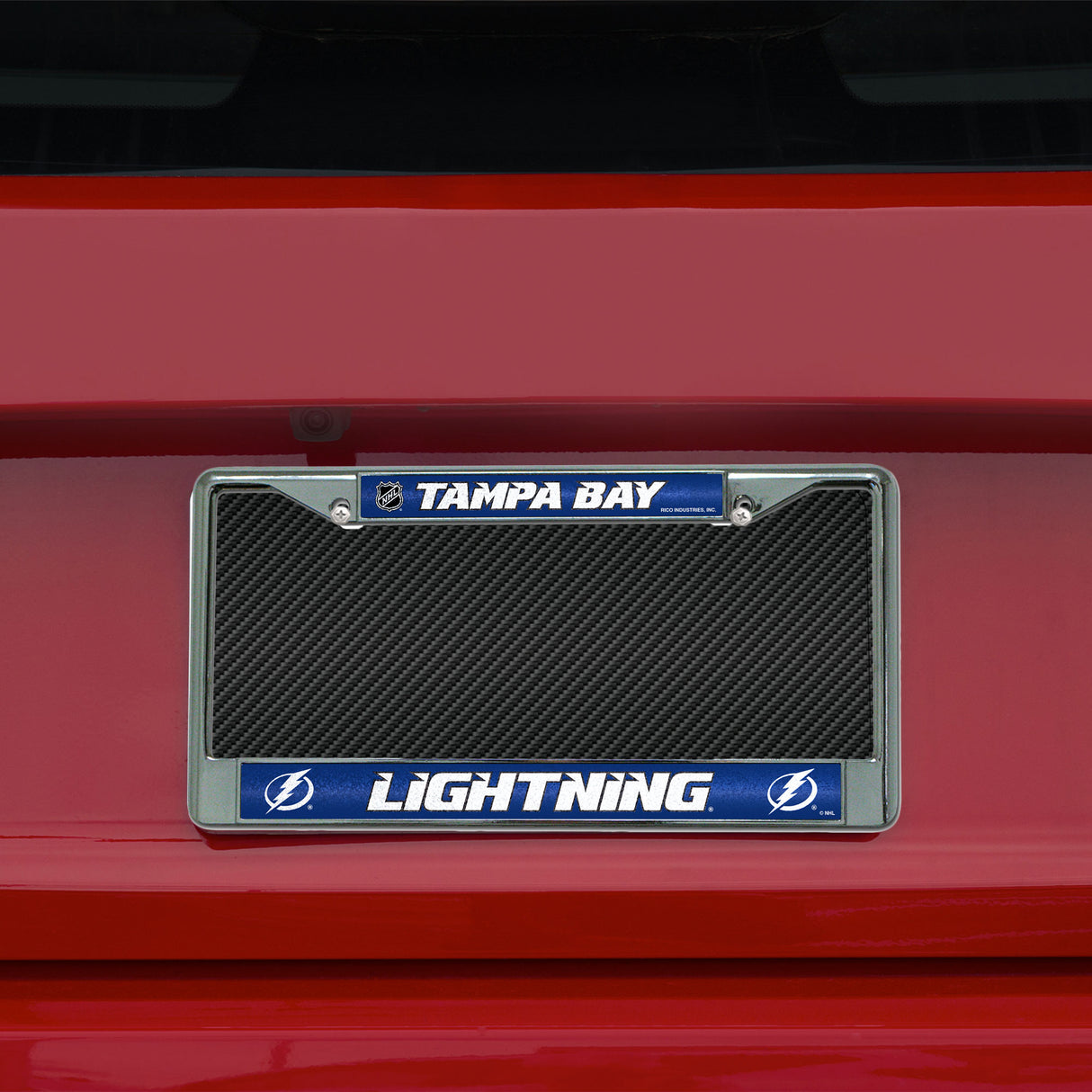 NHL Tampa Bay Lightning Chrome Glitter License Plate Frame Fan Gear NHL Tampa Bay Lightning