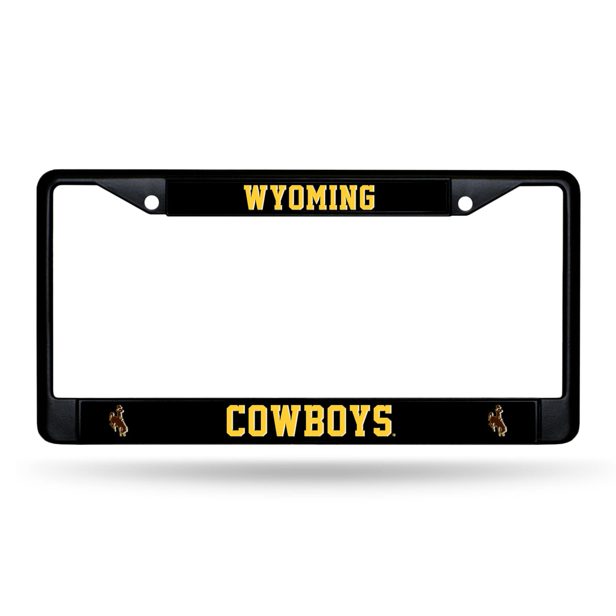 NCAA Wyoming Cowboys Black Chrome License Plate Frame Fan Gear NCAA Wyoming Cowboys