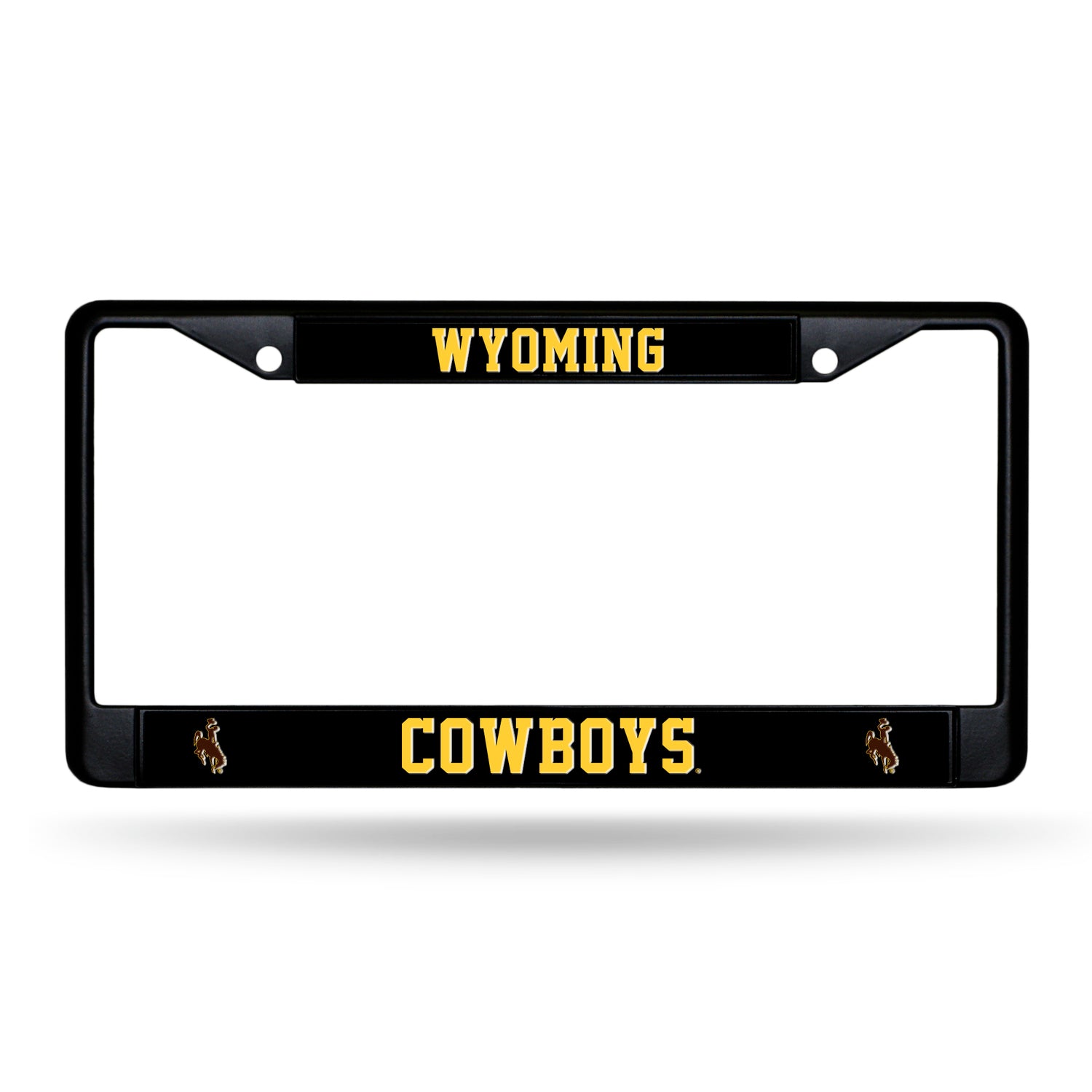 NCAA Wyoming Cowboys Black Chrome License Plate Frame Fan Gear NCAA Wyoming Cowboys