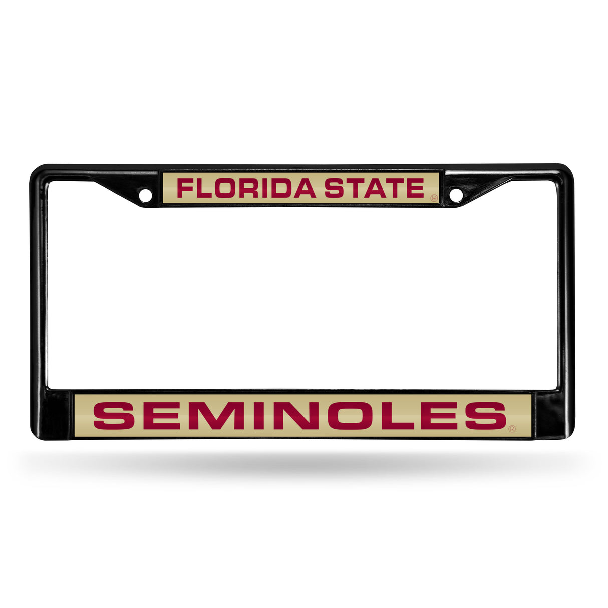 NCAA Florida State Seminoles Laser Cut Chrome License Plate Frame Black Fan Gear NCAA Florida State Seminoles
