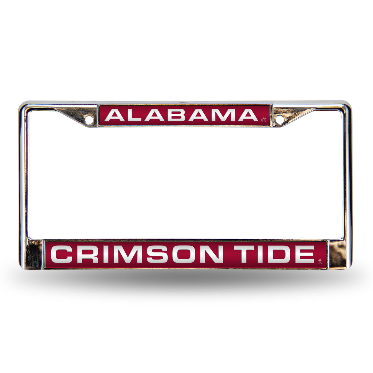 NCAA Alabama Crimson Tide Laser Cut Chrome License Plate Frame Fan Gear NCAA Alabama Crimson Tide