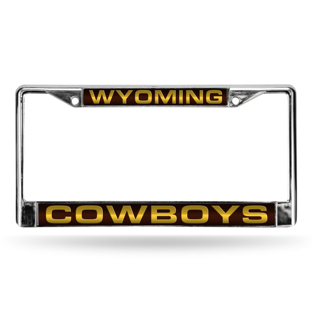 NCAA Wyoming Cowboys Laser Cut Chrome License Plate Frame Fan Gear NCAA Wyoming Cowboys
