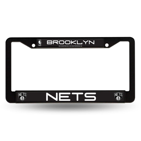 NBA Brooklyn Nets Black Chrome License Plate Frame Fan Gear NBA Brooklyn Nets