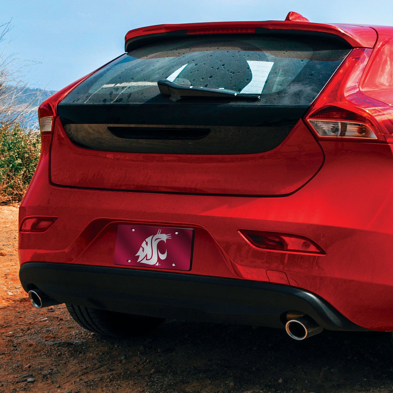 NCAA Washington State Cougars - WSU Laser Cut Automobile Tag Fan Gear NCAA Washington State Cougars