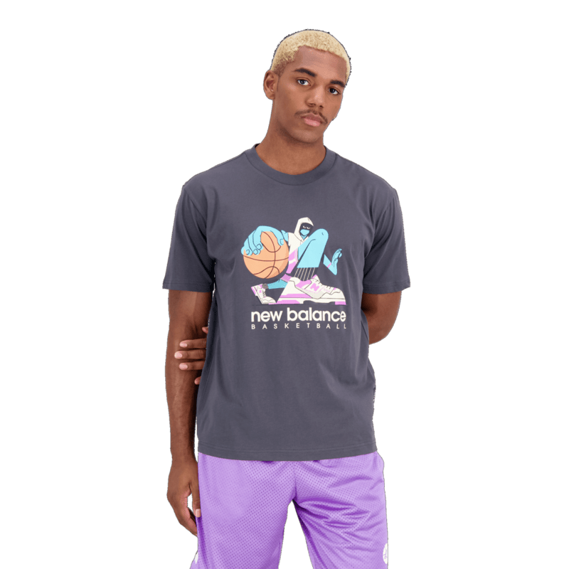 New Balance Men's Hoops Cotton Jersey Short Sleeve Tee Mens Apparel Shirts & Tops