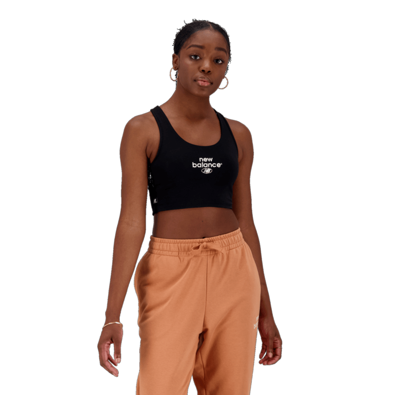 New Balance Women's Essentials Reimagined Cotton Spandex Bra Top Womens Apparel Bras & Underwear