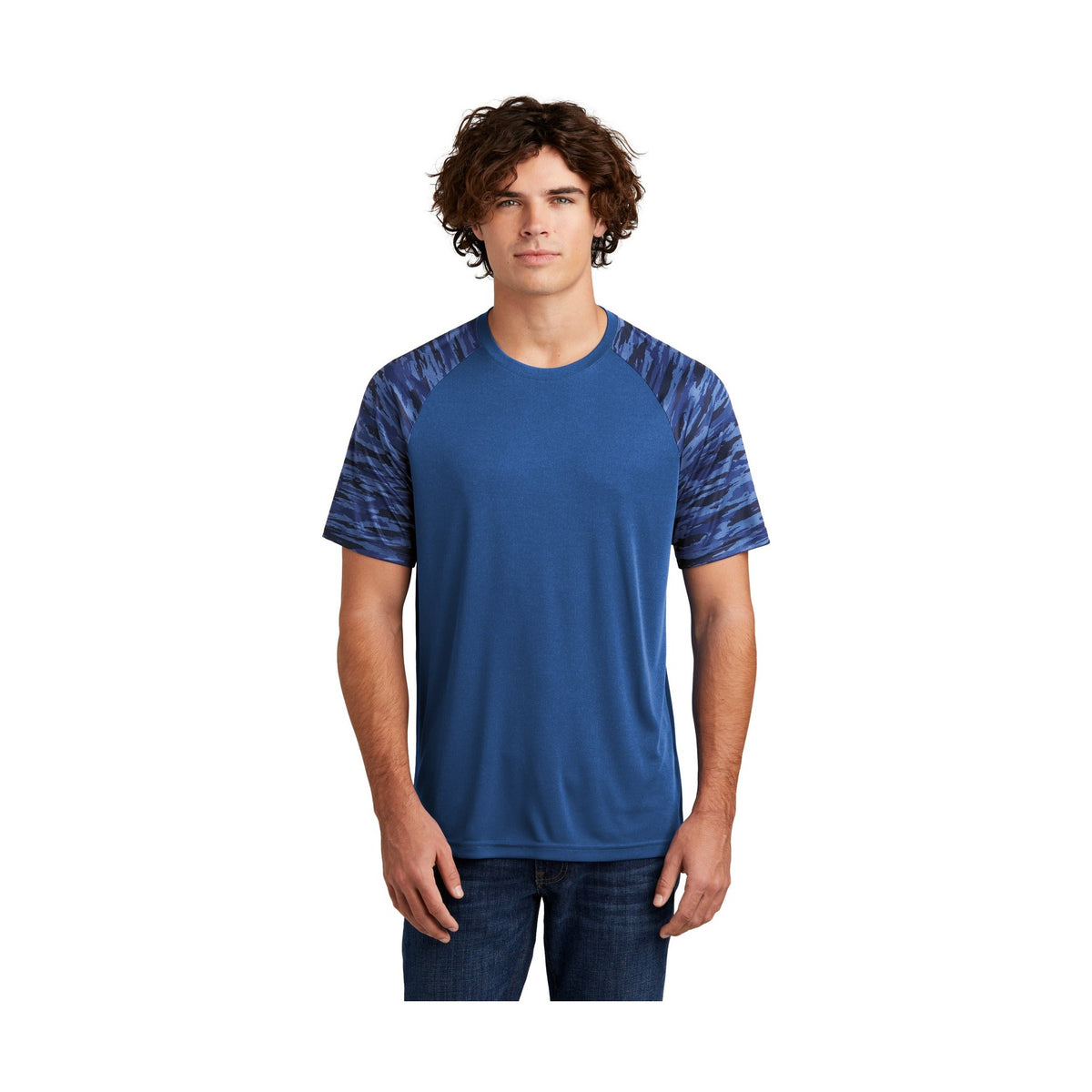 Sport-Tek Men's Drift Camo Colorblock Tee ST376