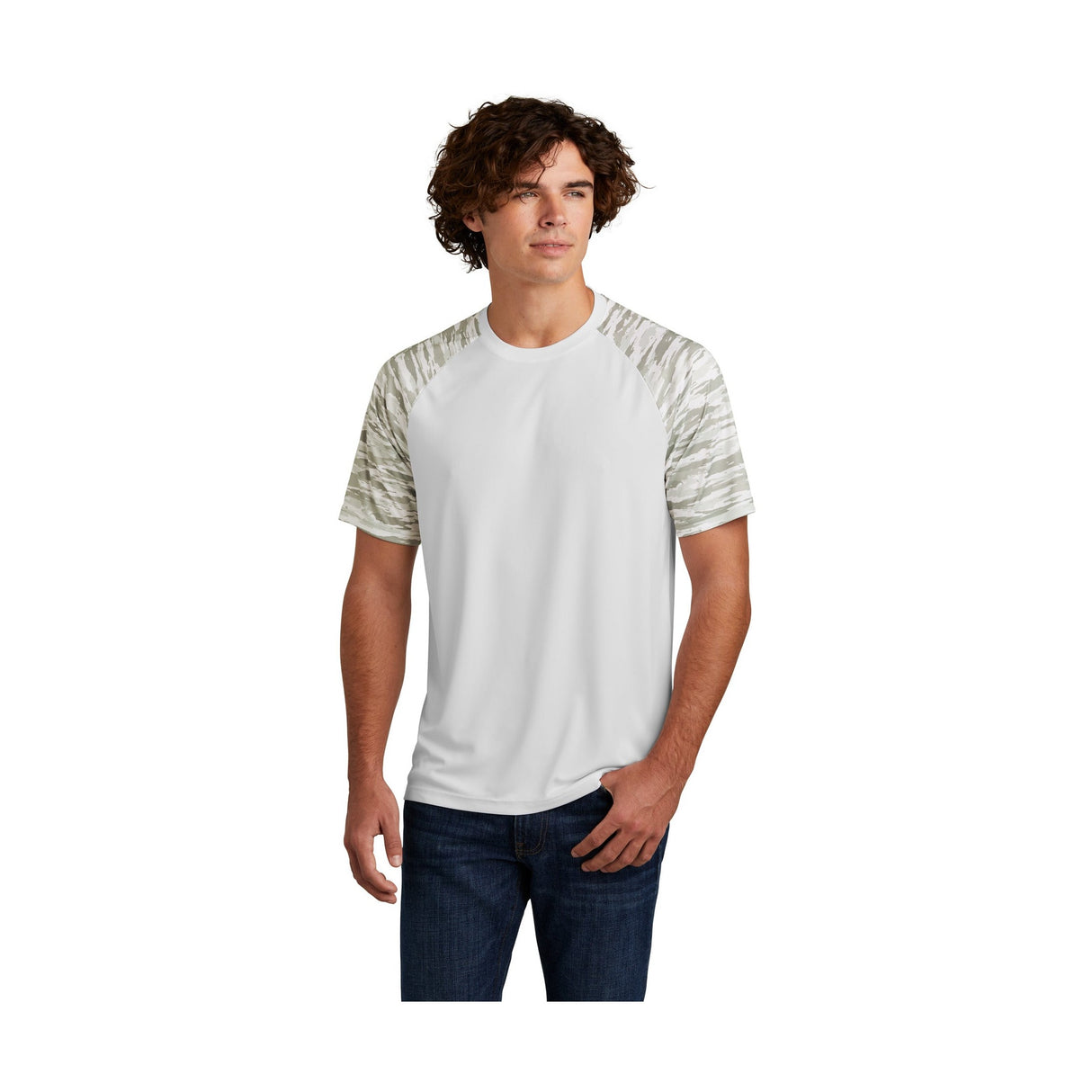 Sport-Tek Men's Drift Camo Colorblock Tee ST376