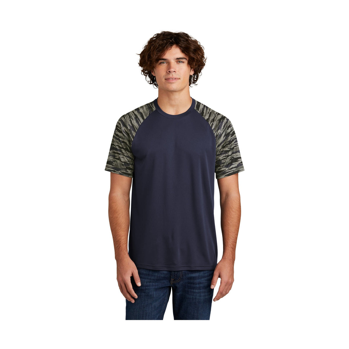 Sport-Tek Men's Drift Camo Colorblock Tee ST376