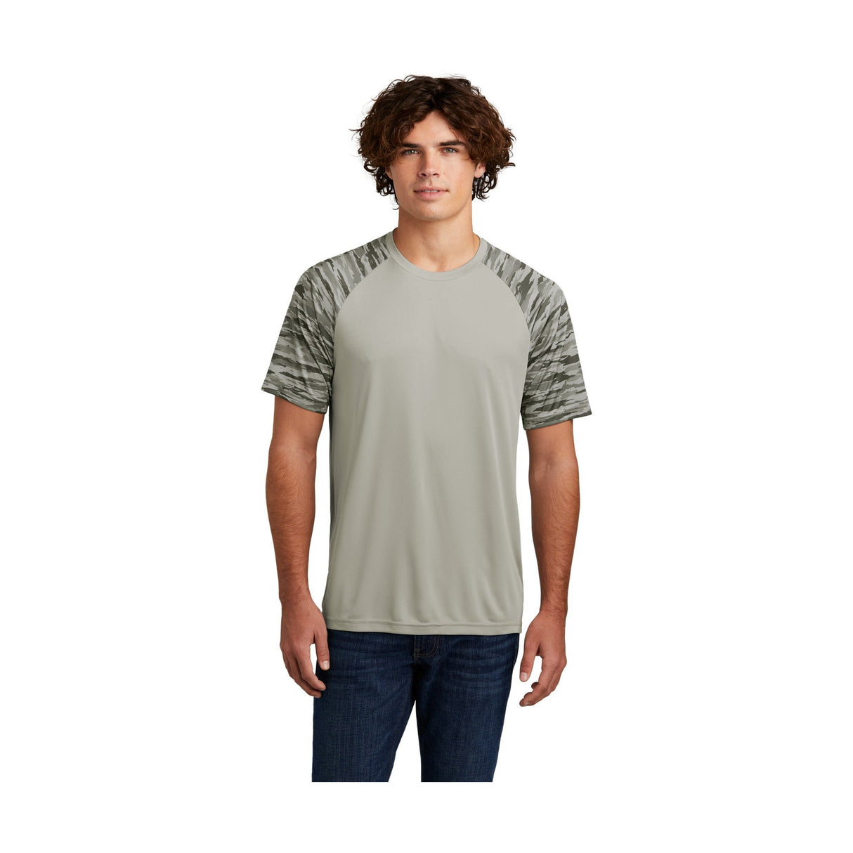 Sport-Tek Men's Drift Camo Colorblock Tee ST376