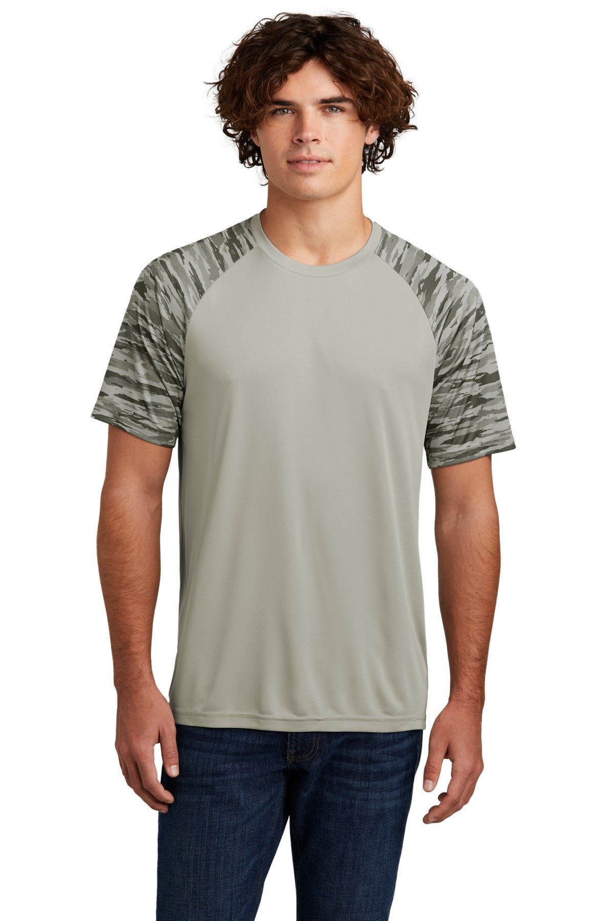 Sport-Tek Men's Drift Camo Colorblock Tee ST376