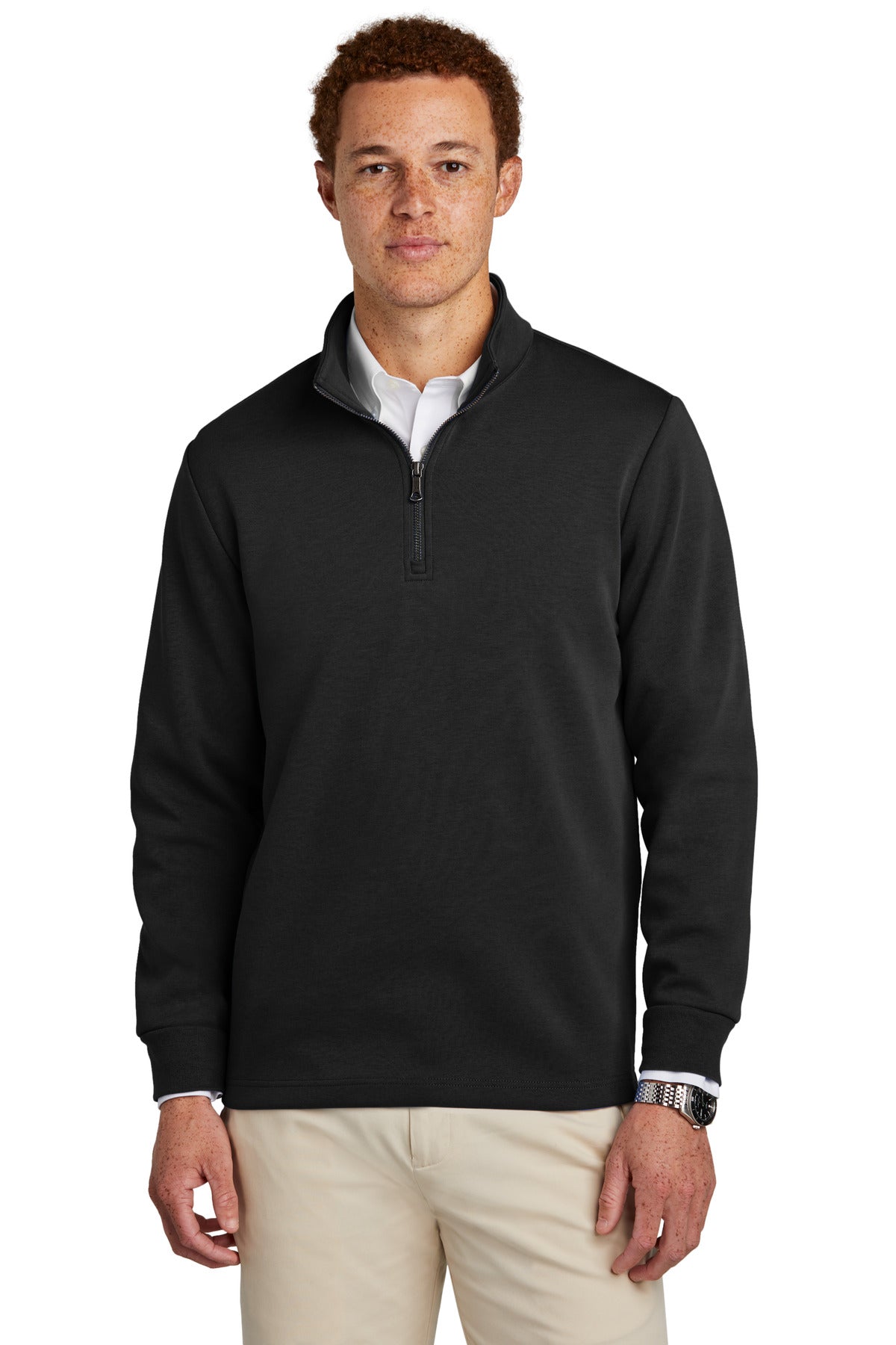 Brooks Brothers Double-Knit 1/4-Zip. BB18206 Corporate Apparel Sweatshirts & Fleece