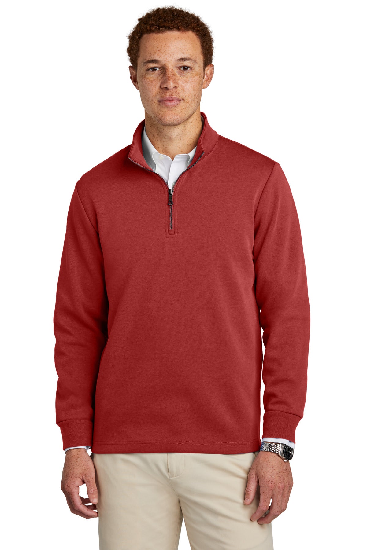 Brooks Brothers Double-Knit 1/4-Zip. BB18206 Corporate Apparel Sweatshirts & Fleece