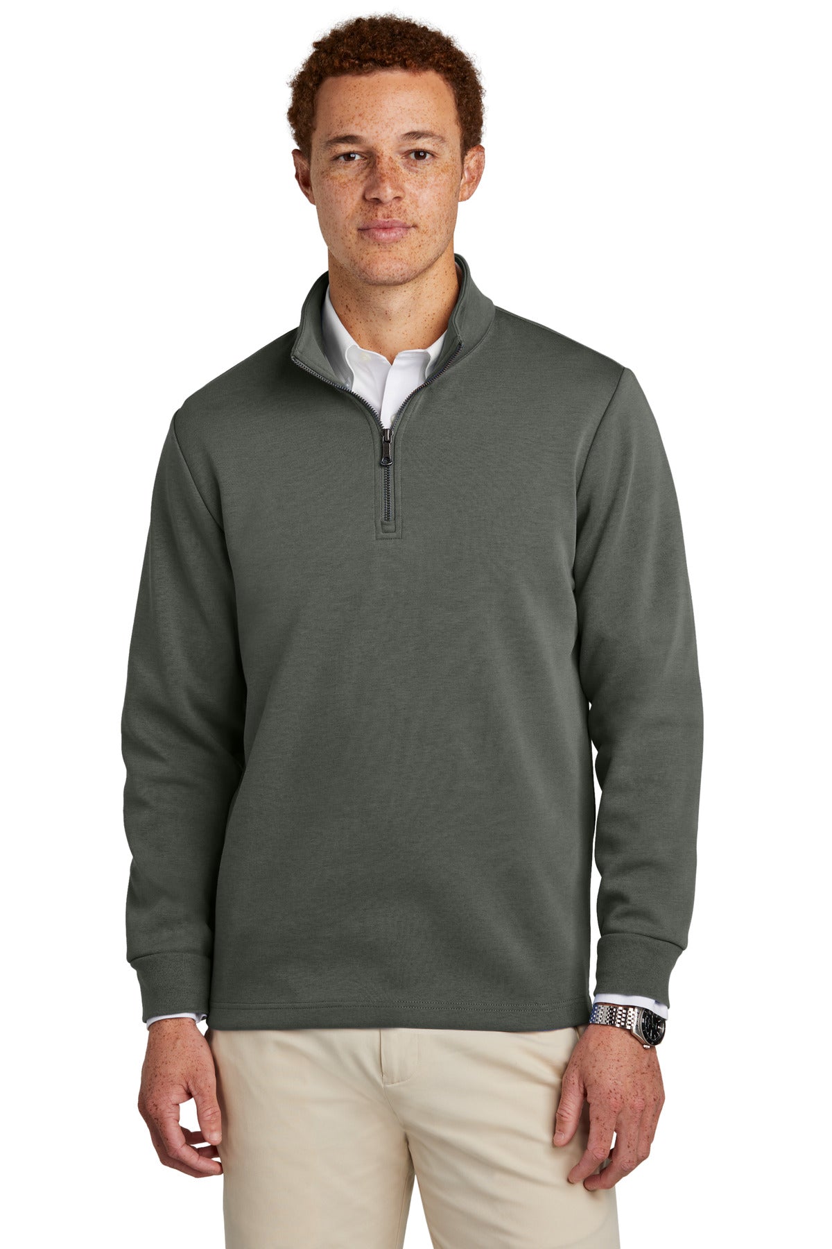 Brooks Brothers Double-Knit 1/4-Zip. BB18206 Corporate Apparel Sweatshirts & Fleece