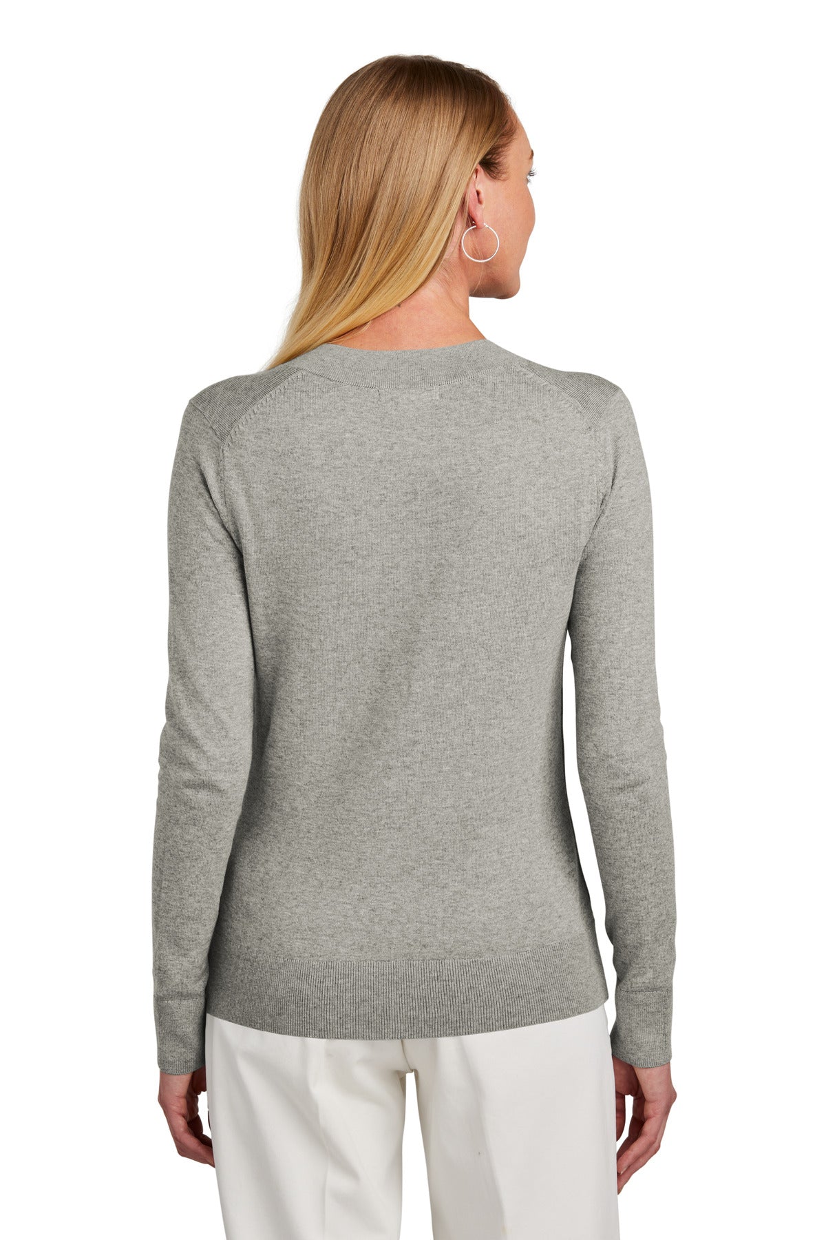 Brooks Brothers Women's Cotton Stretch V-Neck Sweater. BB18401 Corporate Apparel Sweatshirts & Fleece