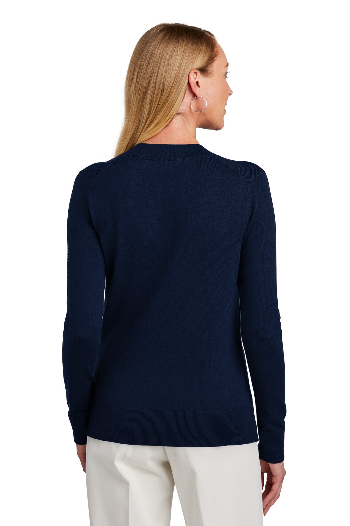 Brooks Brothers Women's Cotton Stretch V-Neck Sweater. BB18401 Corporate Apparel Sweatshirts & Fleece