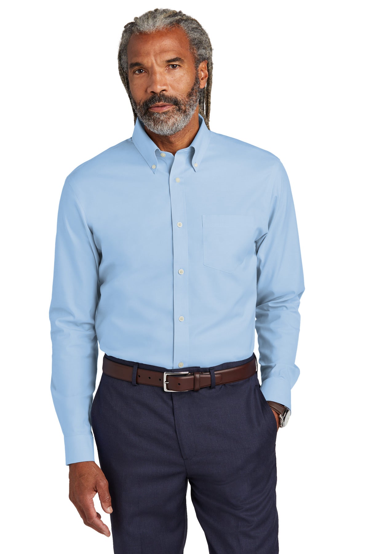 Brooks Brothers Wrinkle-Free Stretch Pinpoint Shirt. BB18000 Corporate Apparel Shirts & Tops