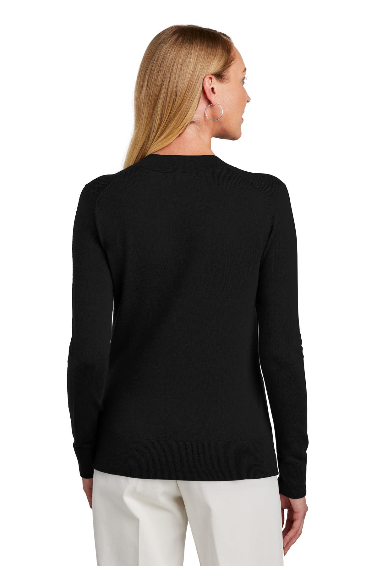 Brooks Brothers Women's Cotton Stretch V-Neck Sweater. BB18401 Corporate Apparel Sweatshirts & Fleece