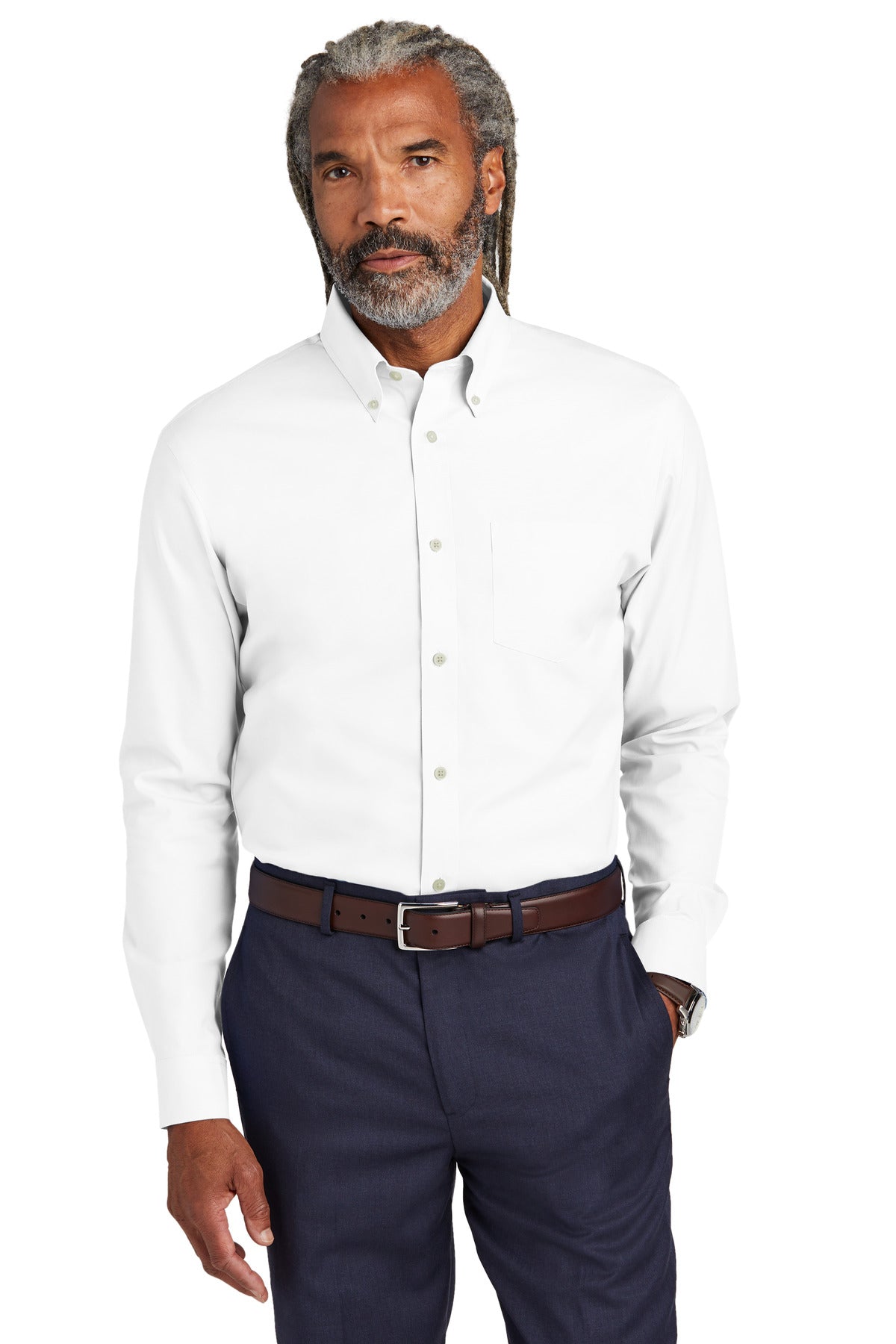 Brooks Brothers Wrinkle-Free Stretch Pinpoint Shirt. BB18000 Corporate Apparel Shirts & Tops