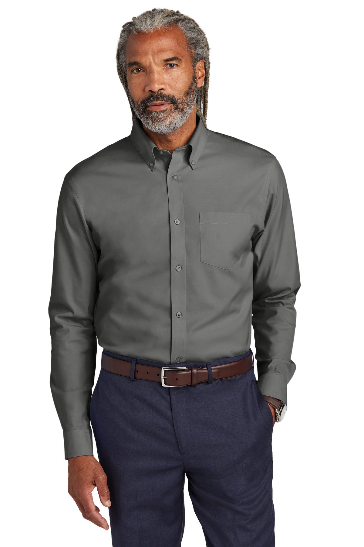 Brooks Brothers Wrinkle-Free Stretch Pinpoint Shirt. BB18000 Corporate Apparel Shirts & Tops
