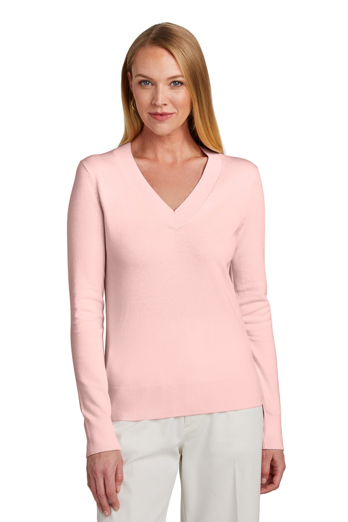 Brooks Brothers Women's Cotton Stretch V-Neck Sweater. BB18401 Corporate Apparel Sweatshirts & Fleece