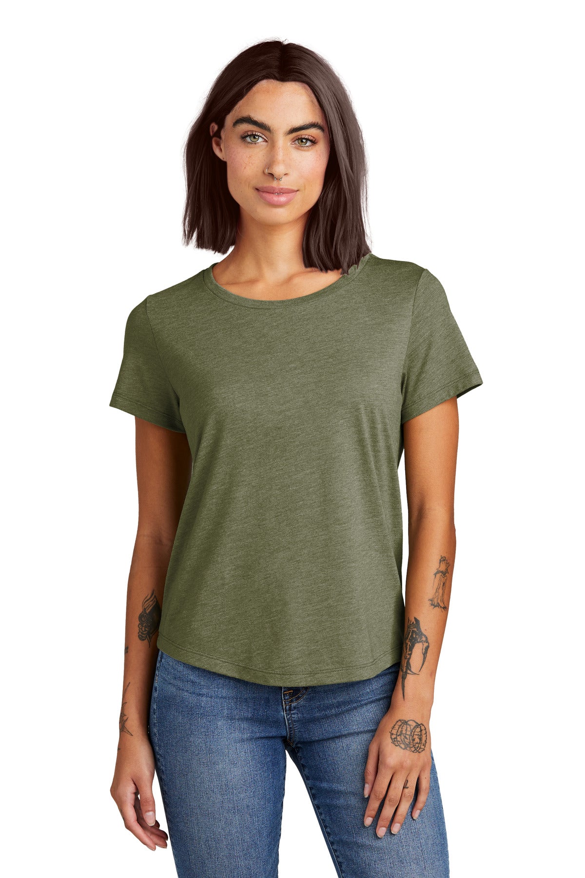 AllMade Women's Relaxed Tri-Blend Scoop Neck Tee AL2015