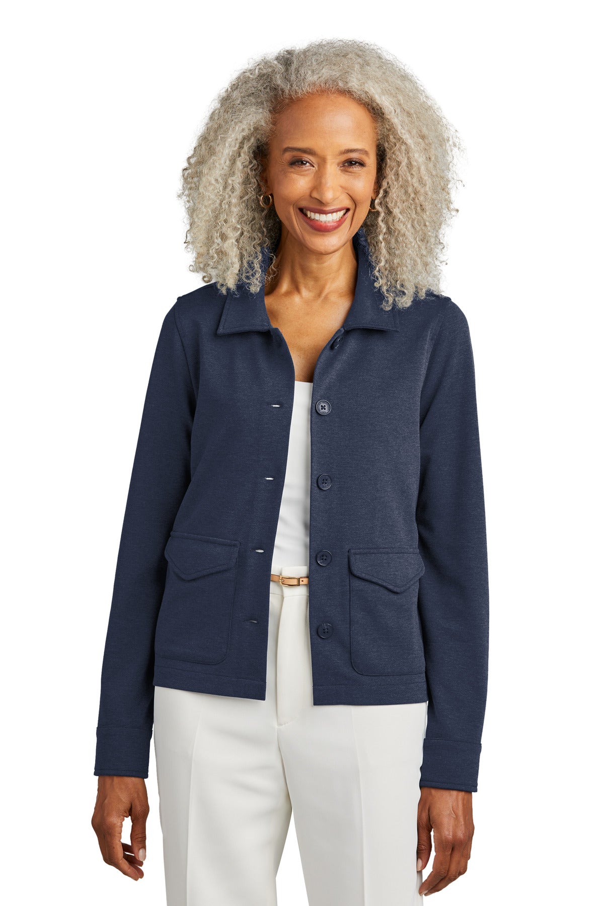 Brooks Brothers Women's Mid-Layer Stretch Button Jacket. BB18205 Corporate Apparel Shirts & Tops
