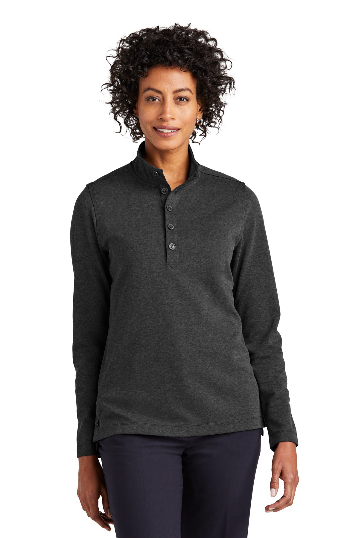 Brooks Brothers Women's Mid-Layer Stretch 1/2-Button. BB18203 Corporate Apparel Shirts & Tops