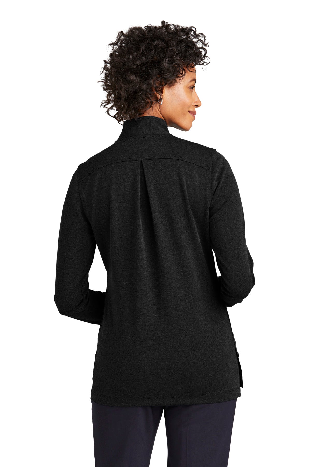 Brooks Brothers Women's Mid-Layer Stretch 1/2-Button. BB18203 Corporate Apparel Shirts & Tops