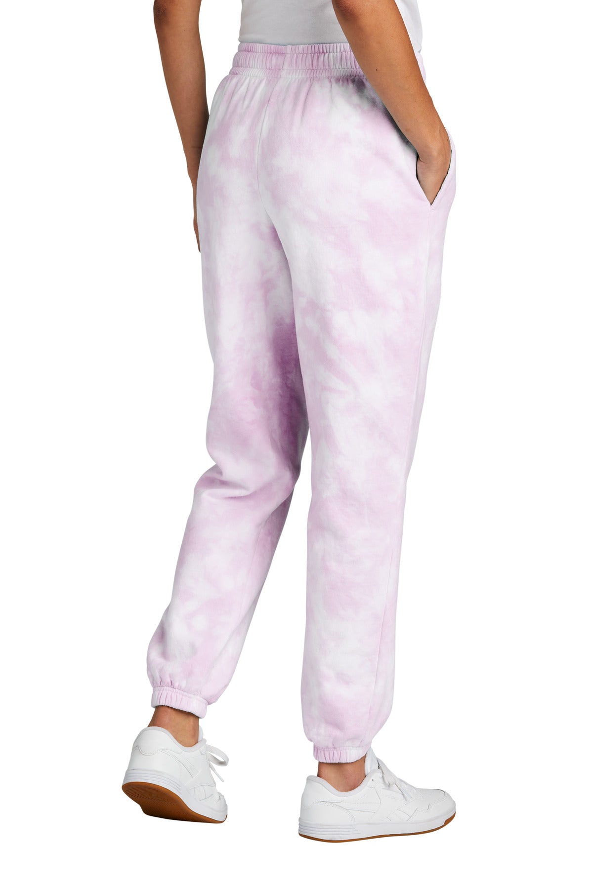 Port & Company Ladies Beach Wash Cloud Tie-Dye Sweatpant LPC140P Womens Apparel Pants & Sweatpants
