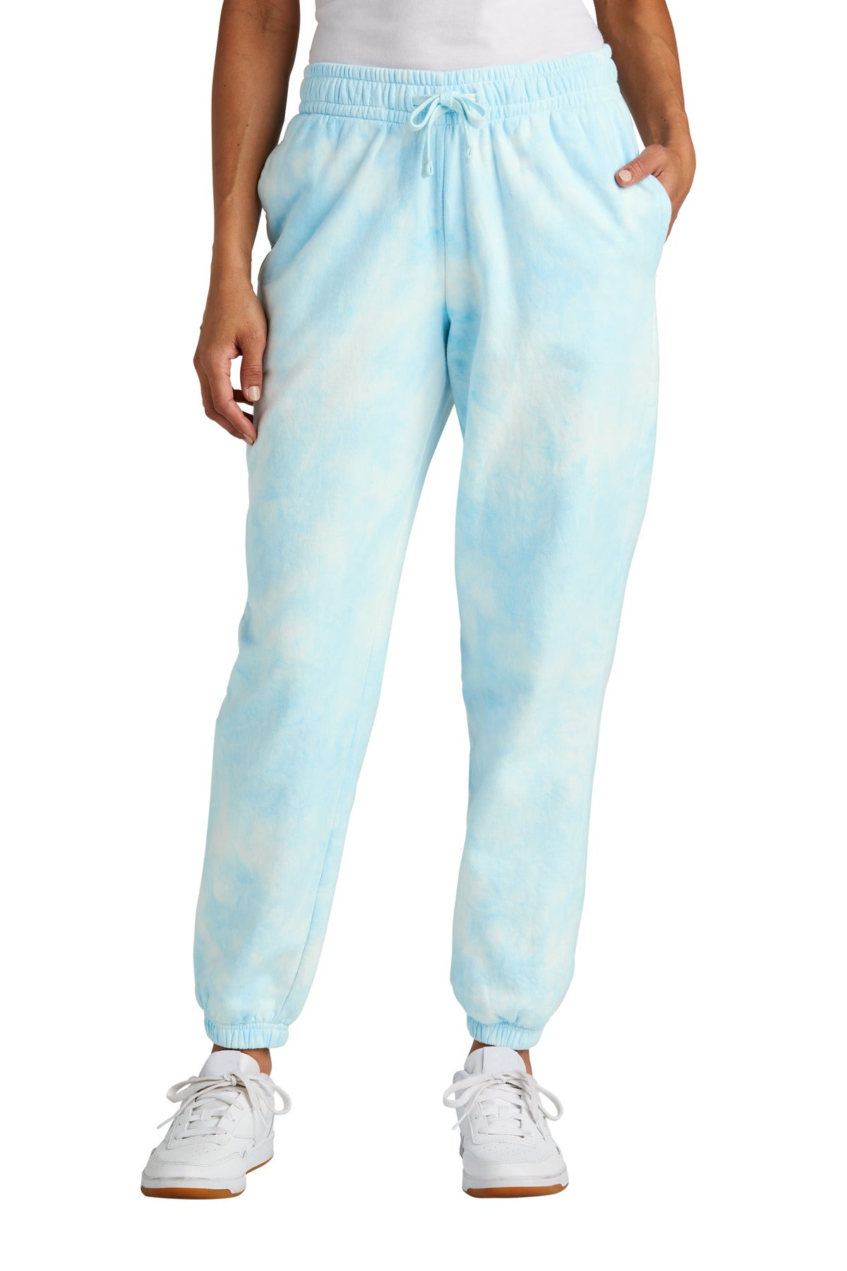 Port & Company Ladies Beach Wash Cloud Tie-Dye Sweatpant LPC140P Womens Apparel Pants & Sweatpants