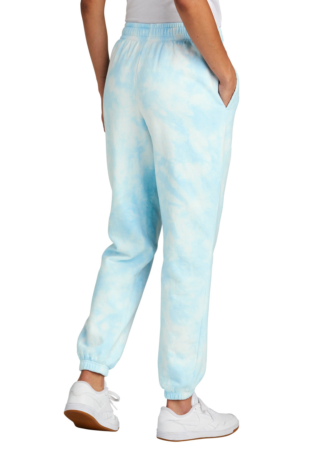 Port & Company Ladies Beach Wash Cloud Tie-Dye Sweatpant LPC140P Womens Apparel Pants & Sweatpants