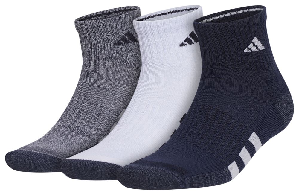 adidas Men's Cushioned 3.0 Color 3-Pack Quarter Socks Unisex Accessories Socks
