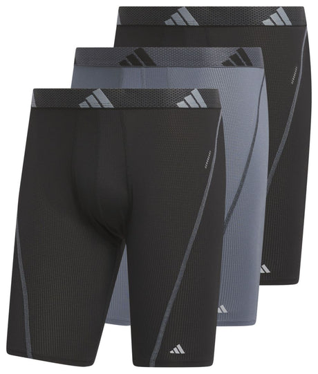 adidas Men's Performance Mesh 3-Pack Long Boxer Brief Mens Apparel Underwear